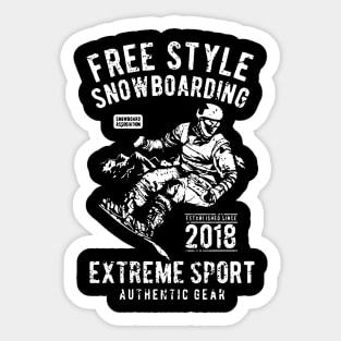 Free Style Snowboarding Sticker